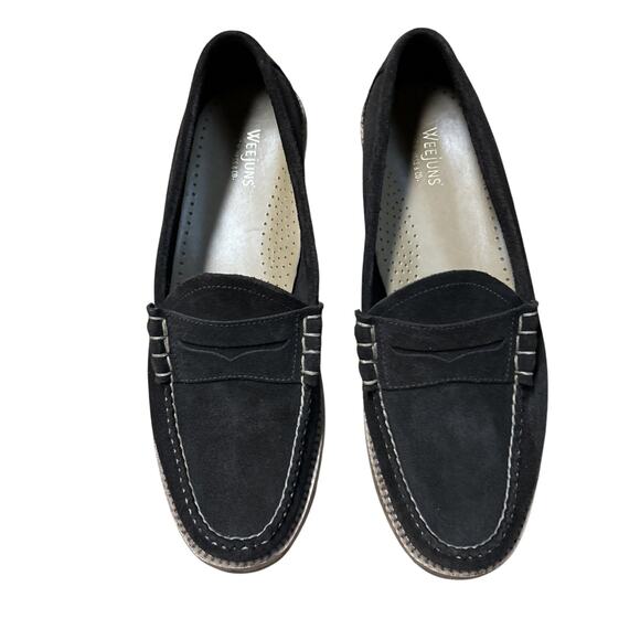 G.H. Bass Weejun Mens 12 D Larson Lug Loafers Suede Leather Brown Slip On Casual - Picture 3 of 8